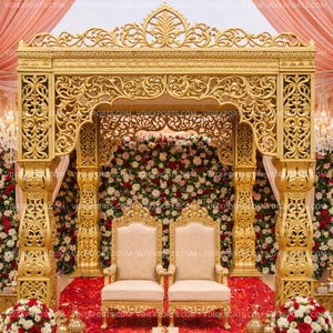 Mandap Real Tallado para Bodas Indias, Decoración para Escenarios de Bodas en India - Product Image 2