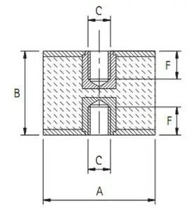 55a Nr Rubber Schokdemper Voor Machine-En Rubbermontage Voor Machinedemping