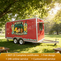 Remorque de cuisine mobile pour la restauration, chariot de vente de hot-dogs pour les vendeurs ambulants, chariots de vente de rue