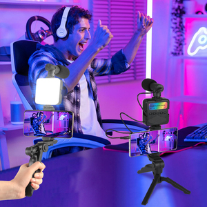 Bộ đèn video RGB với micro và chân máy 3 trong 1, bộ dụng cụ vlog dành cho phát trực tiếp, giá đỡ điện thoại, gậy <span class=keywords><strong>selfie</strong></span> có thể điều chỉnh - Product Image 3