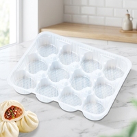 Bandeja de Plástico PP de Grado Alimenticio Personalizada para Bolas de Arroz Glutinoso Congeladas, Bandeja Desechable para Envasado de Alimentos Congelados