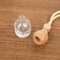 Bouchon en bois à vis de 13 mm pour flacon de parfum vide, diffuseur de voiture suspendu