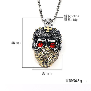 Collier crâne de croisé masqué collier pendentif <span class=keywords><strong>hors</strong></span>-<span class=keywords><strong>la</strong></span>-<span class=keywords><strong>loi</strong></span> masqué pour homme - Product Image 4