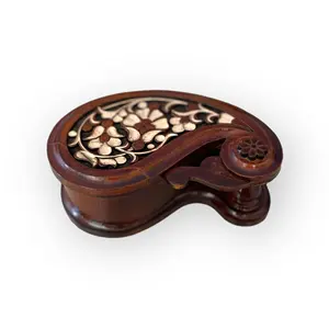 Handmade wooden box/ Unique wooden crafts from Uzbekistan/ Oriental style flower wood box for souvenir