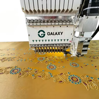 Machine à broder informatisée manuelle GALAXY, nouvelle, à tête unique, 12 aiguilles, 600x1200mm, écran tactile 10 pouces, moteur, dispositif de cordage facile