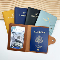 Portefeuille de voyage en PU tendance pour les voyages, porte-passeport en cuir PU avec boucle, grande capacité, logo personnalisé, cadeau promotionnel pour entreprise