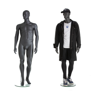 M070-<span class=keywords><strong>JACOB</strong></span>-4 Männliche Naturgetreue Stehende Ganzkörper-Schaufensterpuppe Matt Dunkelgrau Muskulös Mit Entspannten Armen für Herren-Sportbekleidungs-Präsentation - Product Image 5