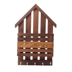 Hot Sale Wooden <b>Key</b> Holder <b>Wall</b> Mount <b>Key</b> Rack With Shelf And <b>Hooks</b> For Home Entrance Storage Available At Export Price - Product Image 2