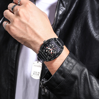 ACOASDIY jam tangan mekanis otomatis pria, jam tangan bisnis multifungsi tahan air bercahaya sabuk mode baru