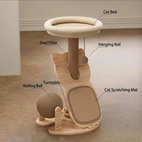 Griffoir pour chat en bois de sisal écologique de luxe, structure d'escalade et lit tout-en-un, résistant à l'usure, sans écaillage, utilisation en intérieur, 5 kg, haute qualité