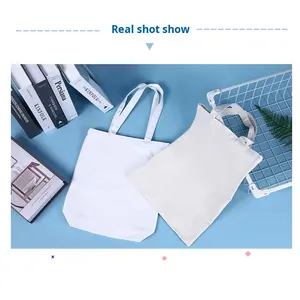 Sac fourre-tout en toile en gros avec deux poignées, motif lettres et impression du logo des monuments de Richmond, Virginie, <span class=keywords><strong>pour</strong></span> les formations - Product Image 3