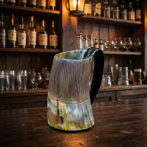 Tasses à bière en corne de viking, sculptées à la main, en corne d'animal véritable, écologiques, mugs nautiques à bon prix, mugs à boire en corne, mugs à bière en corne - Product Image 1