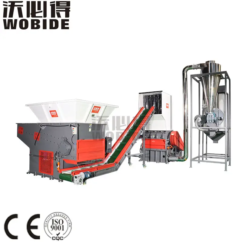 Woside máy móc nhựa nhà máy tái chế nhựa Shredder và máy nghiền chất thải tái chế dòng