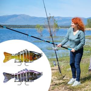 Señuelo de Pesca Segmentado Multiarticulado, de Hundimiento Lento, con Ojos 3D Biónicos, para Pesca de Lucio y Lubina - Product Image 1