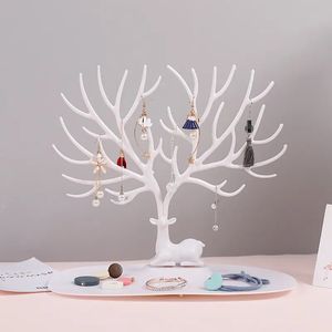 Plastic Eco-friendly Modern Jewelry Accessories Tree Tray Necklace Bracelet Earrings <b>Display</b> <b>Stand</b> Holder <b>Jewellery</b> Hanging Rack - Product Image 5