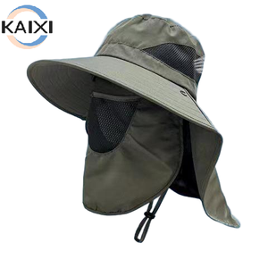 Chapeau de pêcheur d'été, chapeau de <span class=keywords><strong>soleil</strong></span>, <span class=keywords><strong>masque</strong></span> de protection solaire extérieur, couvre-visage, chapeau de pêche avec <span class=keywords><strong>masque</strong></span> amovible - Product Image 1