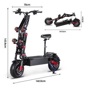2024 nuevo Scooter Eléctrico de 14 pulgadas 72V 8000W 10000W 60Ah 70Ah de largo alcance plegable Dual Motor E Super Fast Scooter - Product Image 4