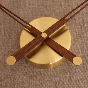 Modern Home Art <b>Wall</b> <b>Clock</b> Silent Quartz Metal LUMINOVA Pointer Luxury Spanish Style Factory Direct Sale Living Room Placement - Product Image 3