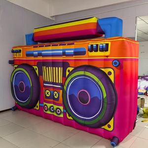 Caja de pluma inflable de radio inflable de iluminación para decoración de festivales de música - Product Image 4