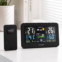 Station météo intelligente sans fil avec horloge, thermomètre numérique à affichage couleur rétroéclairé, hygromètre, alarme de bureau et prévisions météo