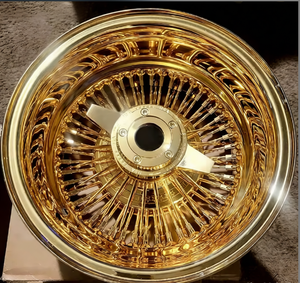 Jante de roue à rayons en acier de 13-22 pouces, 72/100/150 rayons, finition chromée, PCD/Offset personnalisable, roue de <span class=keywords><strong>voiture</strong></span> rétro classique 40 mm - Product Image 1