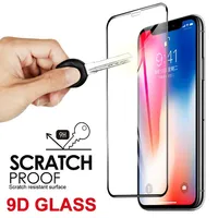 Film de protection d'écran en verre trempé 9D pour iPhone 18 17 Air 16 15 Plus 14 Mini 13 12 11 Xr Xs Max sans emballage