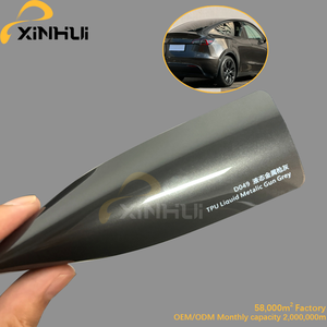 Vinilo Líquido Metálico Gris para Autos, Fácil de Instalar, TPU de 7.5mil, Auto-Reparable, Anti-Rayones, Rollo de <span class=keywords><strong>1</strong></span>.52x15m, PPF que Cambia de Color - Product Image 1
