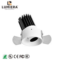 Lumiera 8W 18W 28W Spot LED d'intérieur anti-éblouissement en aluminium pour hôtel, encastré au plafond, moderne, découpe 60/75/95mm, 4100K, 110V