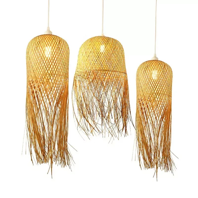 Pendant Lighting Handmade Decorative Ready Stock Bamboo Hotel Restaurant