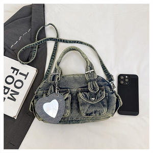 Bolsos de mezclilla vintage a la moda, bolsos de hombro de mezclilla lindos y con personalidad para mujer, bolso cruzado. - Product Image 5