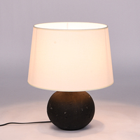 Nouvelle Arrivée Lampe de Table LED en Céramique Style Ferme avec Abat-jour en Tissu Multicolore Écologique, Ampoule E27 Blanc Chaud, DIY pour Salon