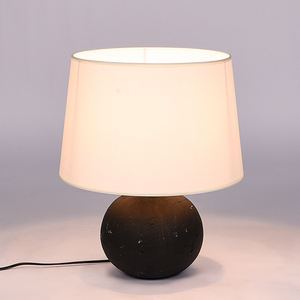 Nueva Lámpara de Mesa LED de Cerámica Estilo Rústico con Pantalla de Tela Multicolor Ecológica, Luz Blanca Cálida, para Sala de Estar o Dormitorio - Product Image 3