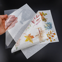 Autocollant en papier japonais auto-adhésif pour le masquage Washi, matériel de compte à la main A4, avec support transparent pour imprimante à jet d'encre