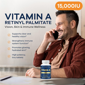 Integratore Alimentare per la Salute degli Occhi Rosebest Certificato GMP, Etichetta Privata OEM, <span class=keywords><strong>Compresse</strong></span> di <span class=keywords><strong>Vitamina</strong></span> <span class=keywords><strong>A</strong></span> 15000UI - Product Image 2