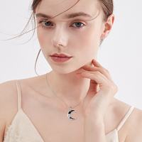 Bijoux commémoratifs Je t'aime jusqu'à la lune et au dos Collier crémation Crescent Moon Urn Collier
