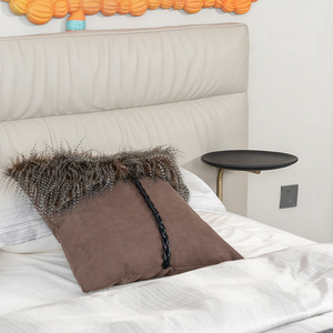 White Genuine Leather Upholstered <b>Bed</b> with Extra Wide Panel Headboard and Stainless Steel Legs <b>Bed</b> <b>Frame</b> for Modern Bedroom - Product Image 4