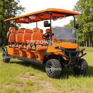 Carrito de golf de 8 plazas con distancia entre ejes larga, batería de litio de gran capacidad para transporte en hoteles, campamentos y complejos turísticos. - Product Image 3