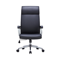 Chaise de bureau ergonomique réglable en cuir PU moderne, dossier haut, pour bureau de PDG, OEM ODM