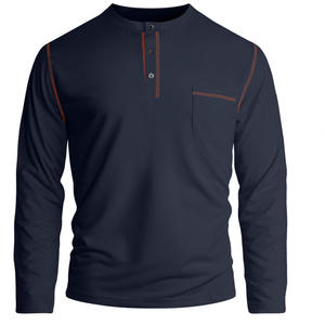 Camiseta Henley de Manga Larga para Hombre Df 16, Blanca, de Poliéster, Informal, Deportiva, con Cuello Alto y Bolsillo - Product Image 2