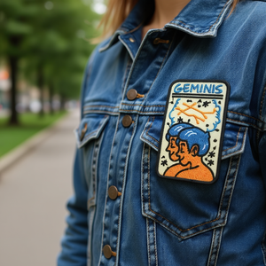 Patch in tessuto Ilan Gemini 8x5 cm termoadesivo per abbigliamento - Product Image 3