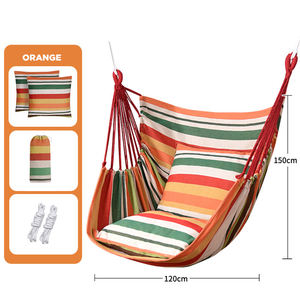 Hamaca resistente para colgar en interiores, cuerda de algodón, columpio redondo, hamaca de lona gruesa con almohadas - Product Image 2