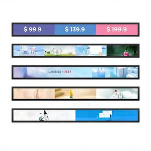 Écran LCD ultra-large étiré de 37,6 à 37,8 pouces personnalisable pour publicité vidéo multimédia, affichage de signalétique sur étagère, barre d'affichage Rina Tech en gros - Product Image 1