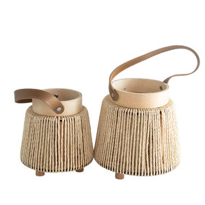 Milieubescherming Chinese stijl geweven kandelaar lantaarn Handgeweven ronde lantaarn voor woondecoratie - Product Image 1