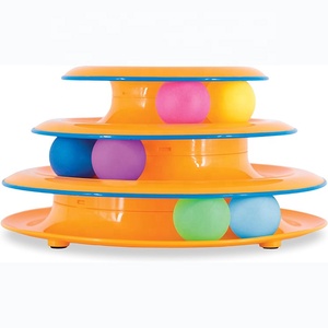 Sıcak satış Pet malzemeleri parça kulesi kedi aksesuarları interaktif 3-Tier kedi oyun oyuncak kapalı oyun için - Product Image 1