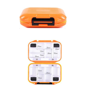 Boîte à leurres multifonctionnelle en plastique PP étanche en noir <span class=keywords><strong>orange</strong></span> gris pour la pêche dans les ruisseaux et les rivières - Product Image 1