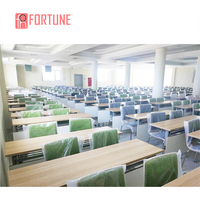 Table de formation pliante, combinaison trapézoïdale, table de conférence mobile, chaise de bureau à six côtés