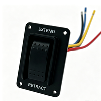 Interrupteur à bascule DPDT 12V 24V marche/arrêt/marche momentané étanche avec faisceau de câblage pour camping-car, remorque, bateau, actionneur linéaire