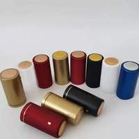 Capsules de vin en PVC thermorétractables noir mat facile à utiliser canettes de bouteille anti-chapardement bouchon en métal matière plastique