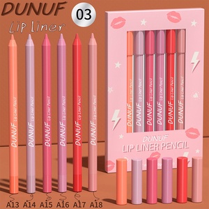 DUNUF – ensemble de 6 crayons à lèvres imperméables, <span class=keywords><strong>maquillage</strong></span> mat longue durée, doux, naturel, portable, cosmétique exquis - Product Image 6