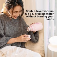 Thermos en acier inoxydable avec revêtement en céramique en forme de champignon pour femmes Rano, 500 ml, isolation thermique de 6 à 12 heures, compact et portable